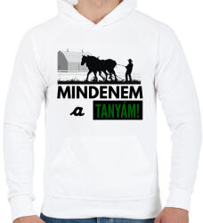 printfashion MINDENEM A TANYÁM - Férfi kapucnis pulóver - Fehér (2136651)