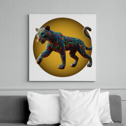 printfashion Fekete párduc - Vászonkép - Fehér (14815763)