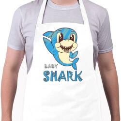printfashion Bébi cápa - baby shark - Kötény - Fehér (4915803)