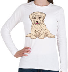 printfashion Cuki kutya - Női hosszú ujjú póló - Fehér (4221761)