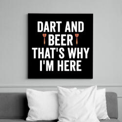 printfashion Darts&beer - Vászonkép - Fekete (6652392)