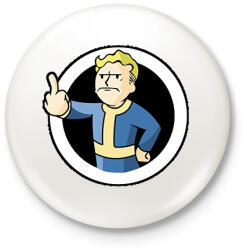 printfashion Fallout Vault boy - Kitűző, hűtőmágnes - Fehér (16370377)