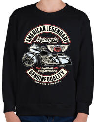 printfashion American motorcycle - Gyerek pulóver - Fekete (13720686)
