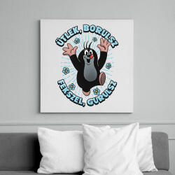 printfashion Antiszociális Kisvakond - Vászonkép - Fehér (13613785)