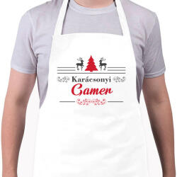 printfashion Karácsonyi gamer - Kötény - Fehér (11002985)