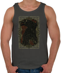 printfashion Döglött varjú - Férfi atléta - Sötétszürke (110462)