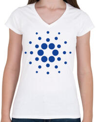 printfashion ADA Logo - Női V-nyakú póló - Fehér (6038052)