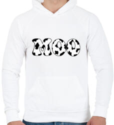 printfashion Moo - Férfi kapucnis pulóver - Fehér (16147803)