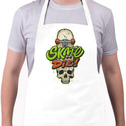 printfashion Gördeszka - skate or die - Kötény - Fehér (4952785)