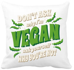printfashion Büszke vegán - Párnahuzat, Díszpárnahuzat - Fehér (12756570)