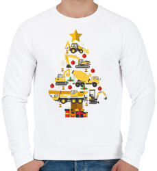 printfashion Markolós karácsonyfa - Férfi pulóver - Fehér (14739638)