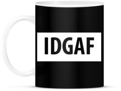 printfashion I Dont Give A Fuck logó - Bögre - Fekete (1601651)