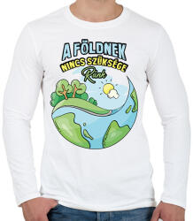 printfashion A földnek nincs szüksége ránk - Férfi hosszú ujjú póló - Fehér (13712758)