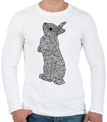 printfashion Nyuszi - Férfi hosszú ujjú póló - Fehér (13260707)