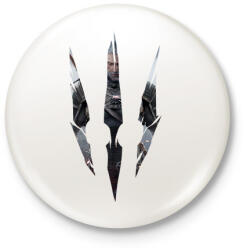 printfashion Witcher - Kitűző, hűtőmágnes - Fehér (4848998)