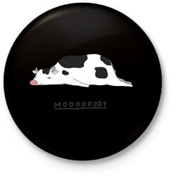 printfashion Moooooody - Kitűző, hűtőmágnes - Fekete (14682842)