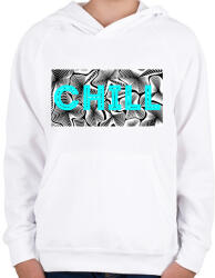 printfashion Türkiz CHILL - Gyerek kapucnis pulóver - Fehér (13911969)