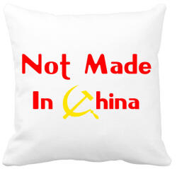 printfashion not-made-in-china-2 - Párnahuzat, Díszpárnahuzat - Fehér (879472)