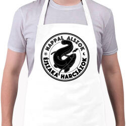 printfashion Nappal Alszok, Ejszaka Horgaszok - Kötény - Fehér (5388870)