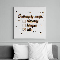 printfashion Érzékenység szintje - Vászonkép - Fehér (8524998)