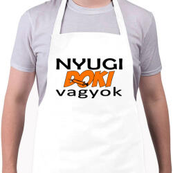 printfashion Nyugi Doki vagyok - Kötény - Fehér (4916187)