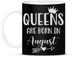 printfashion QUEENS are born in August - Bögre - Fekete (5500956)