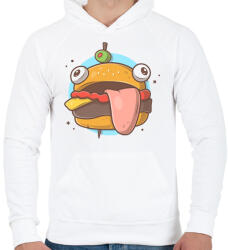 printfashion fortnite Durr Burger - Férfi kapucnis pulóver - Fehér (1219320)