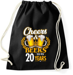 printfashion Cheers & Beers - 20 - Sportzsák, Tornazsák - Fekete (4591080)
