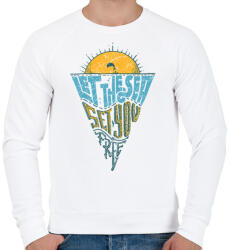 printfashion A tenger felszabadít - Férfi pulóver - Fehér (70590)