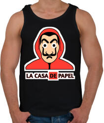printfashion LA CASA DE PAPEL - Férfi atléta - Fekete (4897680)