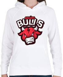 printfashion Raging Bulls - Női kapucnis pulóver - Fehér (5137928)