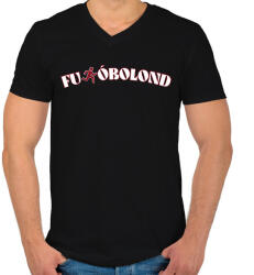 printfashion Futóbolond - Férfi V-nyakú póló - Fekete (7412992)