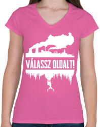 printfashion Válassz! - Női V-nyakú póló - Rózsaszín (2500691)