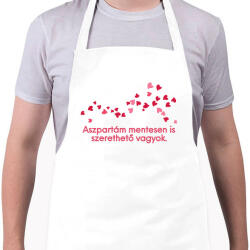 printfashion Aszpartám mentes Szerelem - Kötény - Fehér (14072001)