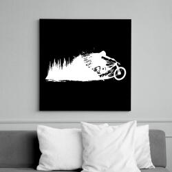 printfashion Biker Custom - Vászonkép - Fekete (6648760)