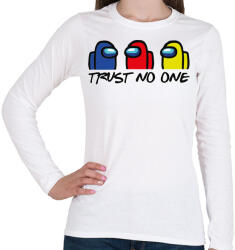 printfashion Among us trust no one - ne bízz senkiben - Női hosszú ujjú póló - Fehér (4120447)