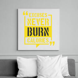 printfashion Motivációs felirat edzéshez - Vászonkép - Fehér (6624494)