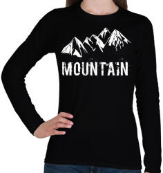 printfashion Mountain - Női hosszú ujjú póló - Fekete (4717014)