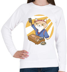 printfashion Sushi mester - Női pulóver - Fehér (6146604)