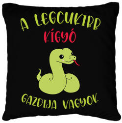 printfashion A legcukibb kígyó gazdija - Párnahuzat, Díszpárnahuzat - Fekete (7027609)