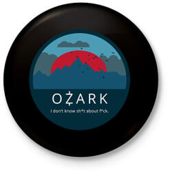 printfashion Ozark / mountains - Kitűző, hűtőmágnes - Fekete (6281017)