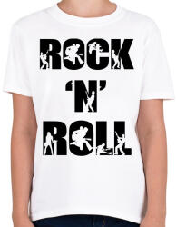 printfashion Rock n Roll - Gyerek póló - Fehér (12574104)