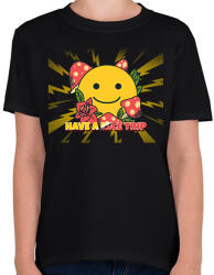 printfashion HAVE A NICE TRIP - Gyerek póló - Fekete (10463809)