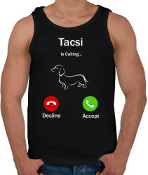 printfashion Tacskó hív - Férfi atléta - Fekete (11377046)