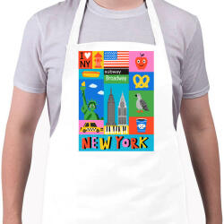 printfashion New york - Kötény - Fehér (4908540)