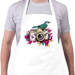 printfashion Vintage fotós virágokkal - Kötény - Fehér (13037325)