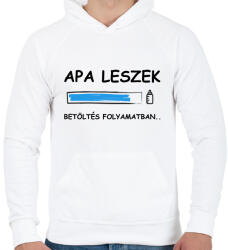 printfashion Apa leszek betöltése folyamatban - Férfi kapucnis pulóver - Fehér (7621620)
