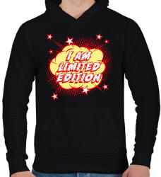 printfashion I am limited edition - Férfi kapucnis pulóver - Fekete (10539085)