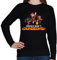 printfashion Minecraft - Dungeonds - Női pulóver - Fekete (2501849)