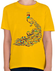 printfashion Páva - Gyerek póló - Sárga (369595)